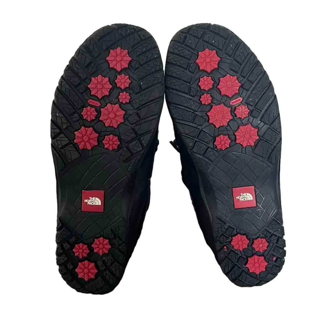 The North Face Womens Nuptse Purna Winter Boots Faux Fur Trim Black Size 8.5